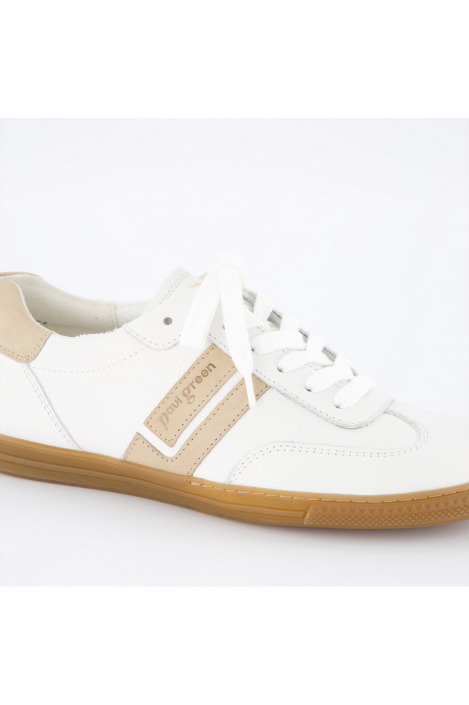 SS25 Paul Green Trainer White/Sabbia