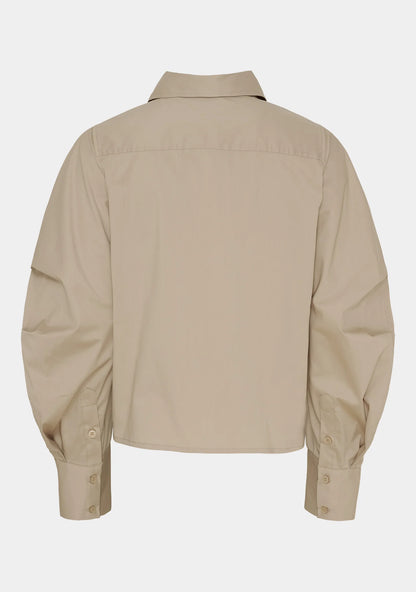 I Say Sigga Sleeve Shirt-Light Taupe