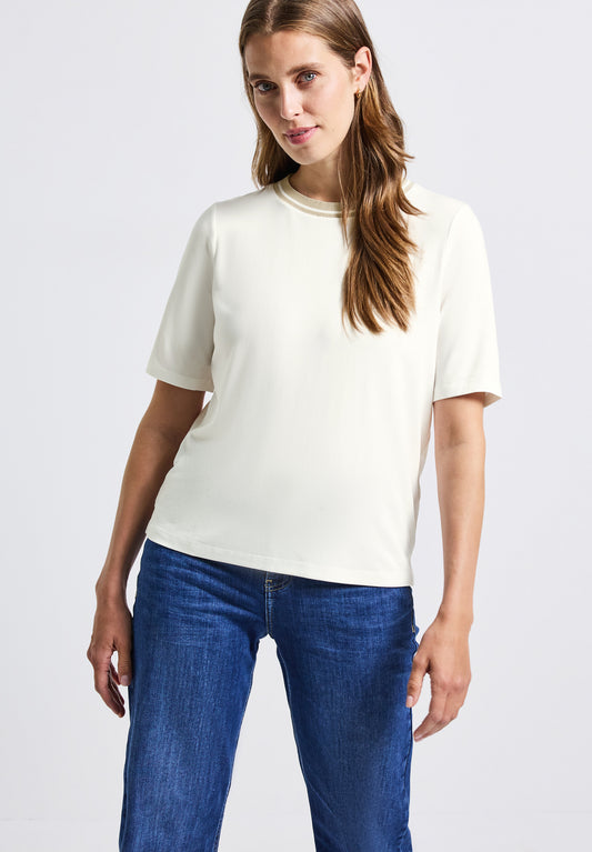 STREET ONE T-Shirt w.Rib Collar