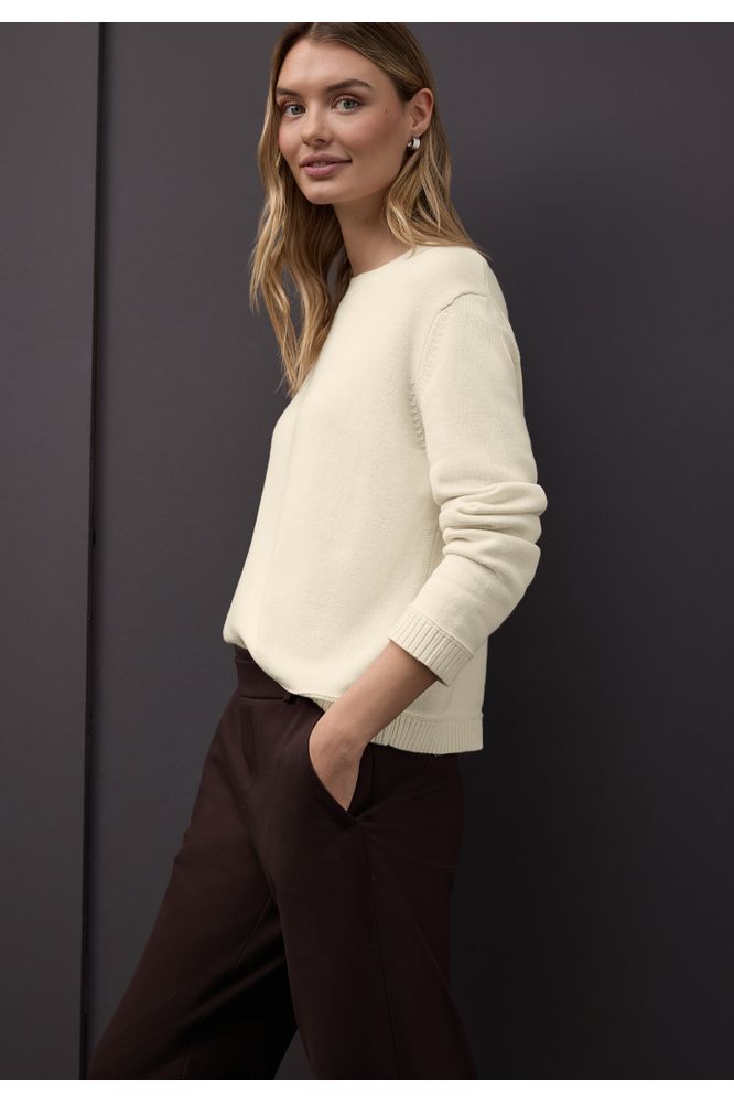Street One Round Neck Sweater Beige