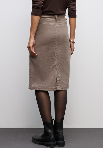 Street One Brown Corduroy Skirt