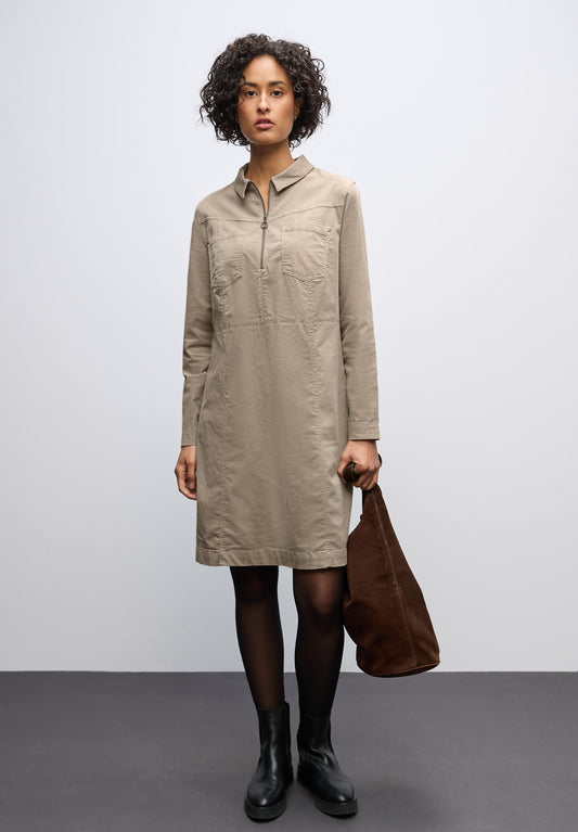 Street One Beige Corduroy Dress