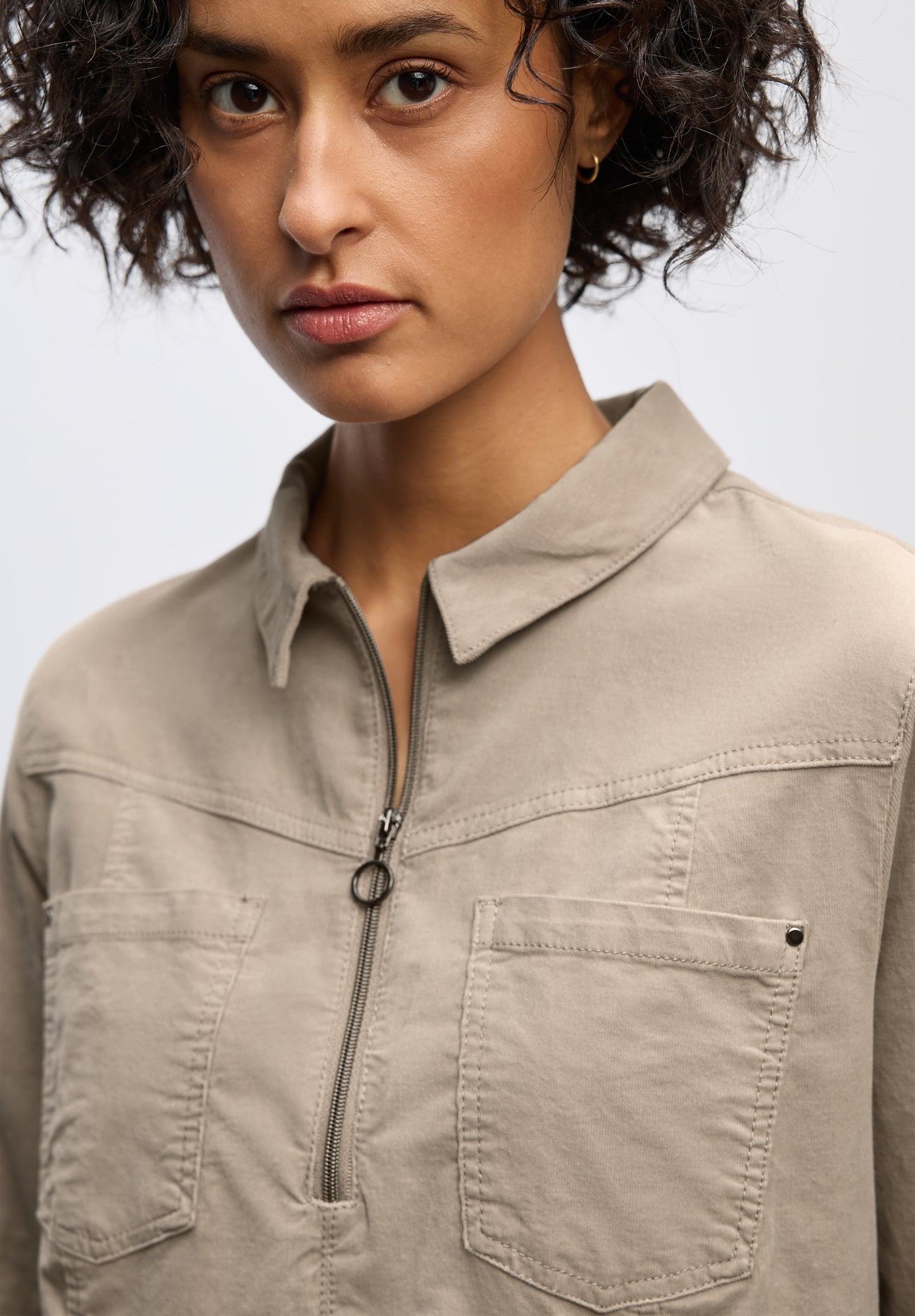 Street One Beige Corduroy Dress