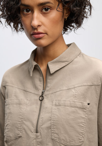 Street One Beige Corduroy Dress