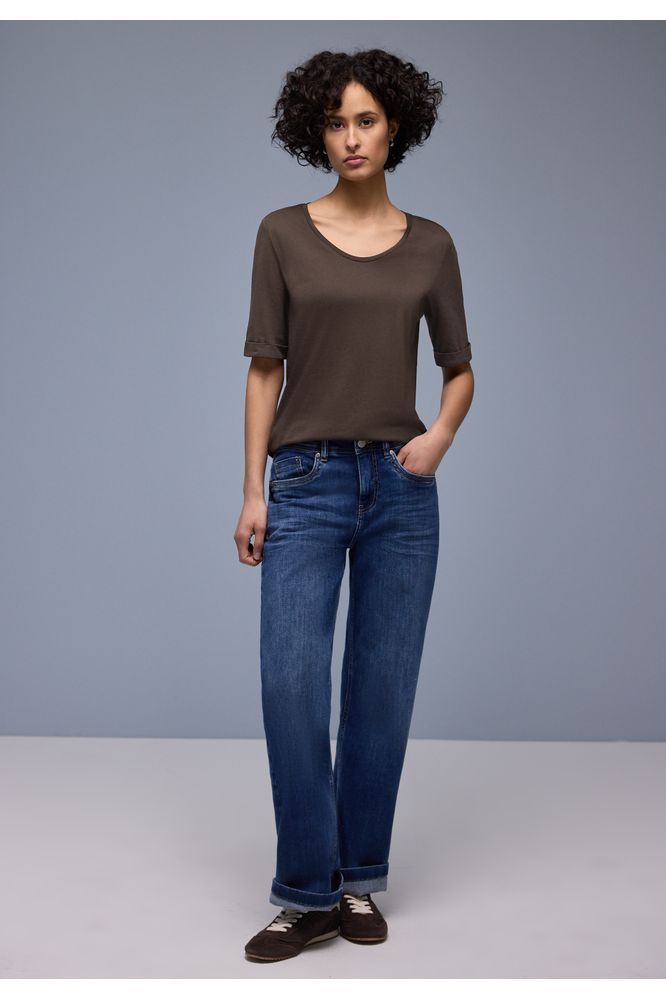 Street One V-Neck Top Earth