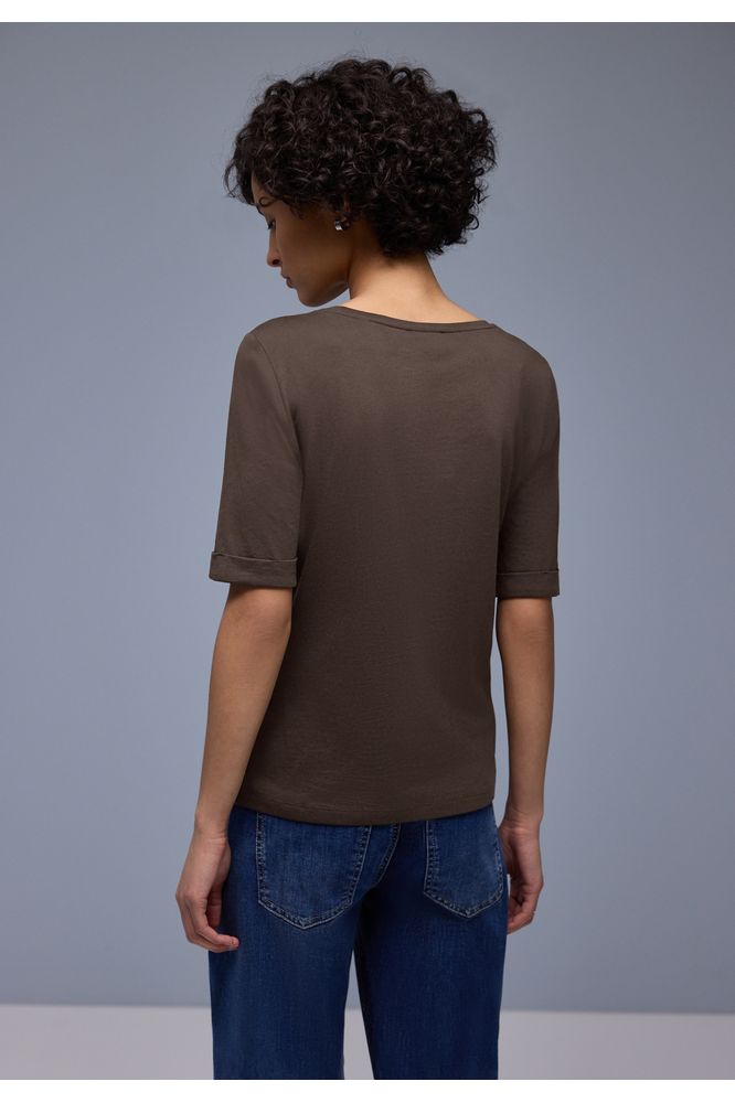 Street One V-Neck Top Earth