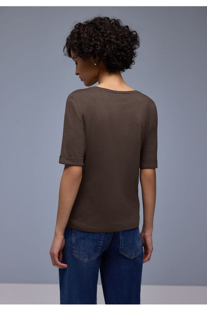 Street One V-Neck Top Earth