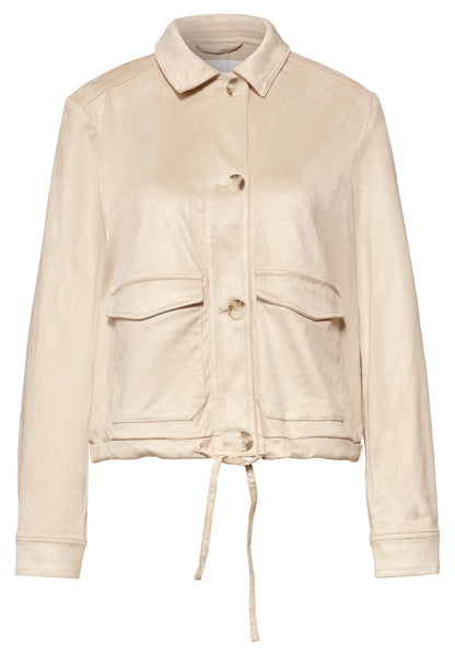 Street One Short Velour Jacket Clay Sand