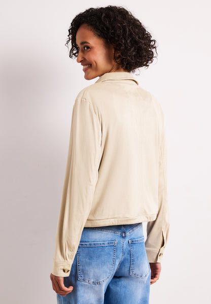Street One Short Velour Jacket Clay Sand