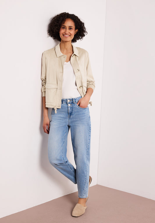 Street One Short Velour Jacket Clay Sand