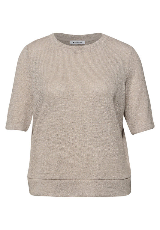 Street One Knit T-Shirt Clay Sand