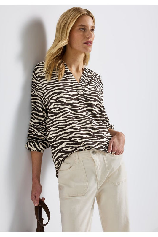 Street One Split Neck Blouse