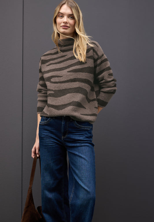 Street One Fluffy Jacquard Sweater