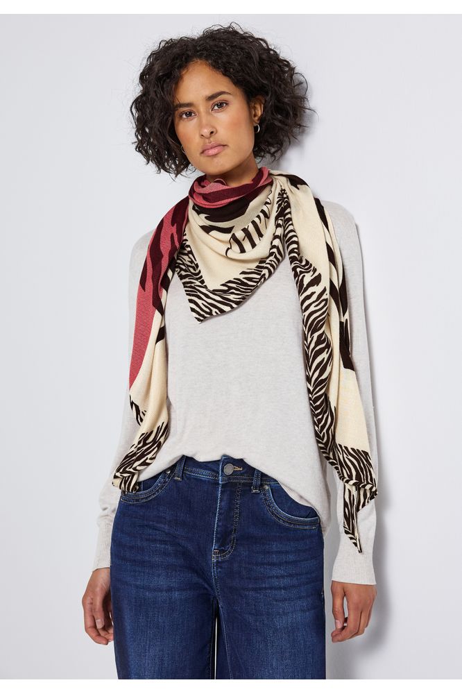 Street One Animal Print Scarf 572910