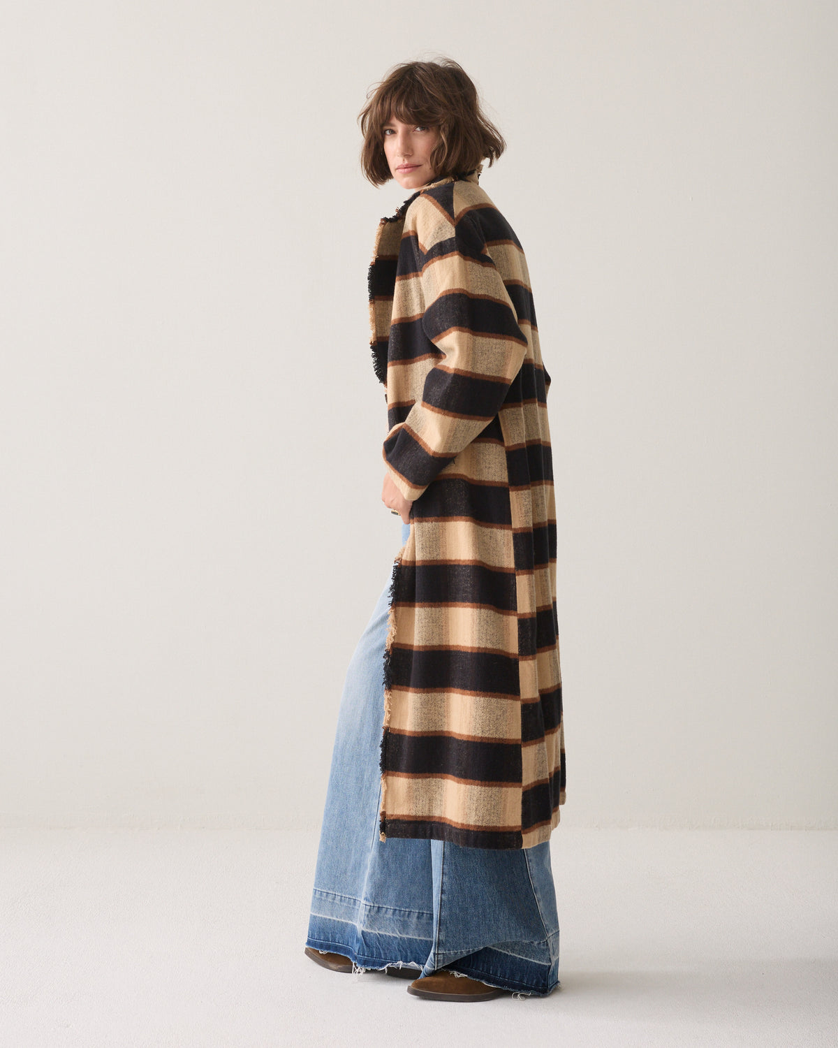 Summum Heavy Check Coat Multicolour