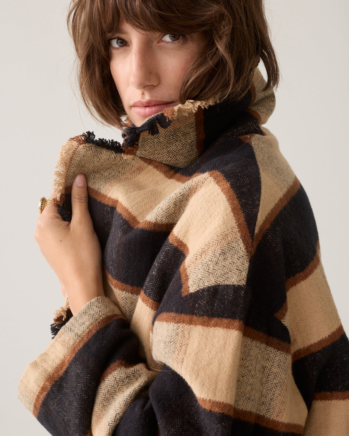 Summum Heavy Check Coat Multicolour