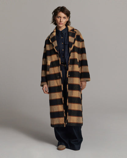 Summum Heavy Check Coat Multicolour