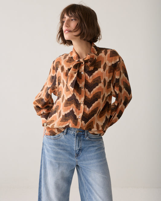 Summum Geometric Print Blouse Multicolour