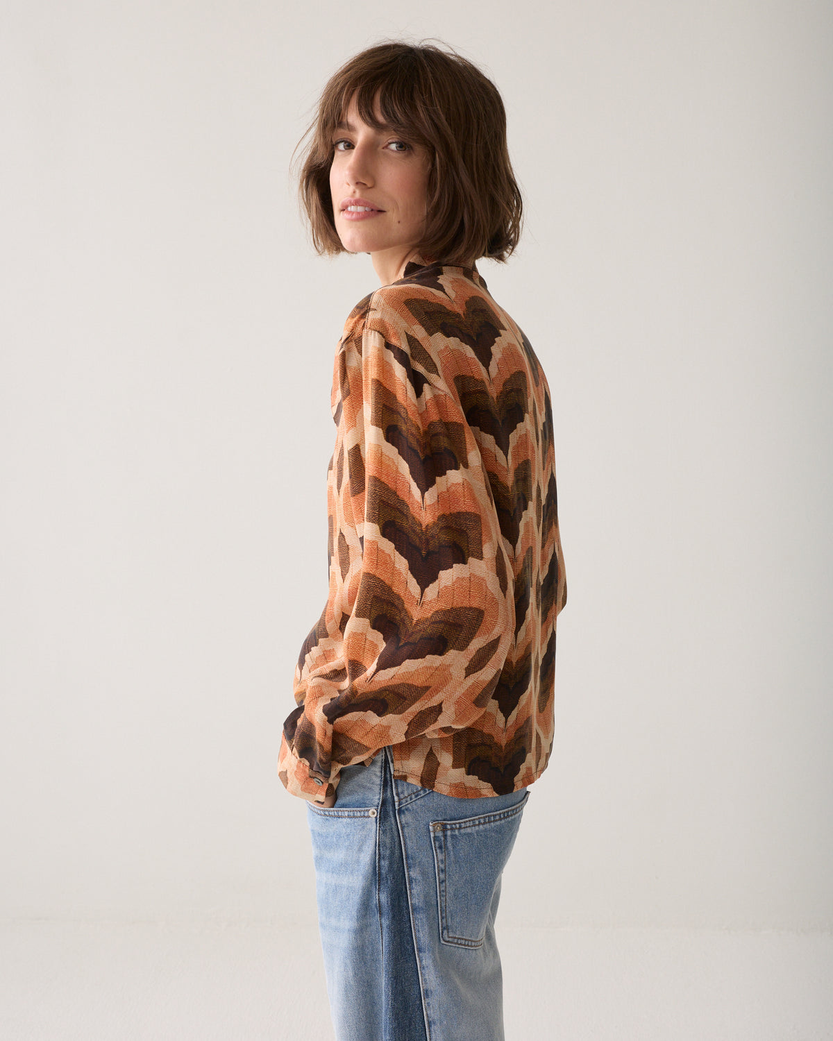 Summum Geometric Print Blouse Multicolour