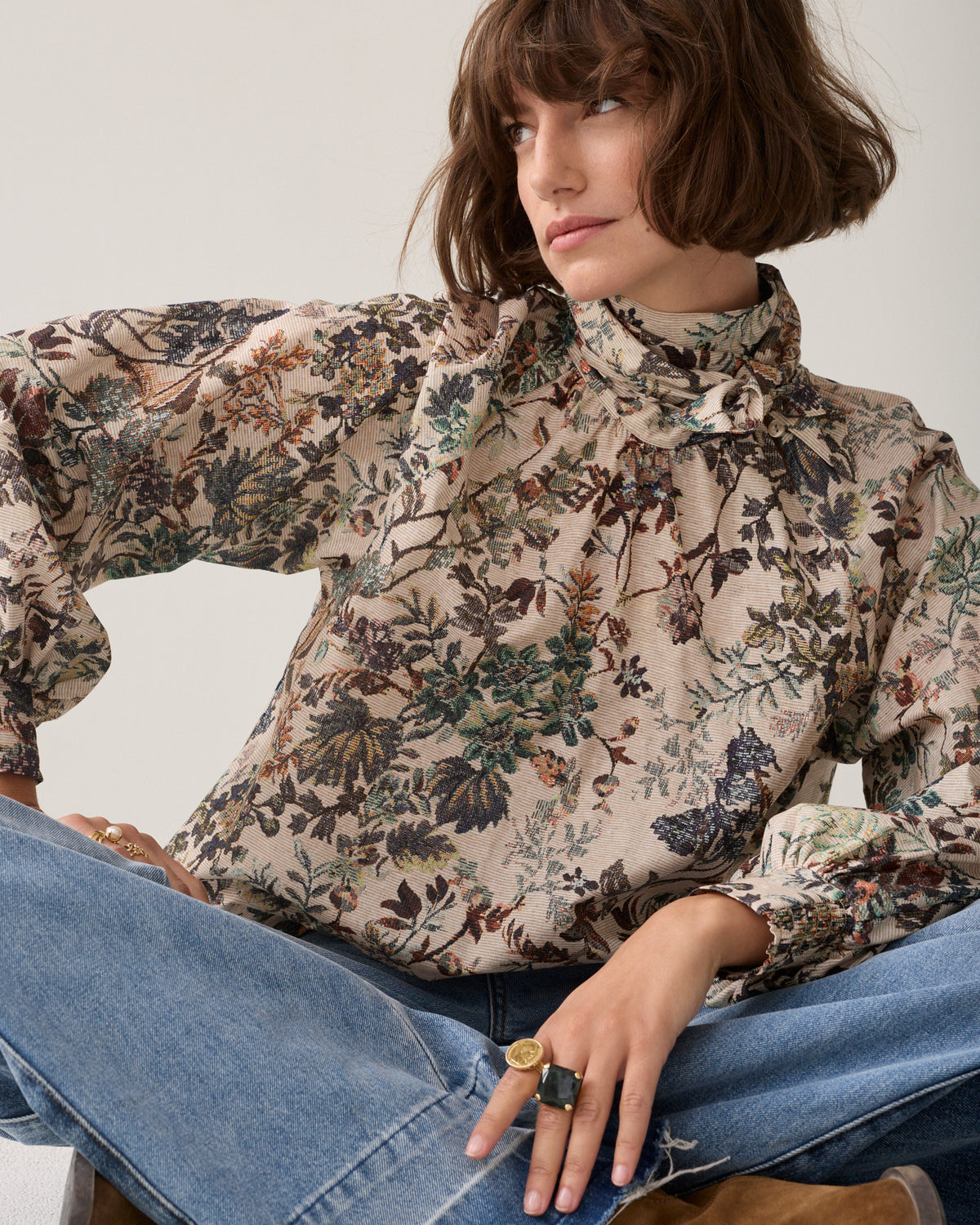 Summum Botanical Print Top Multicolour