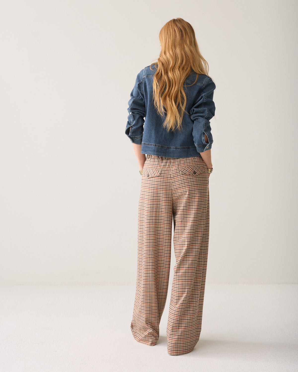 Summum Check Goji Berry Trousers Multicolour
