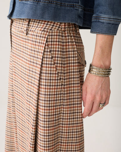 Summum Check Goji Berry Trousers Multicolour