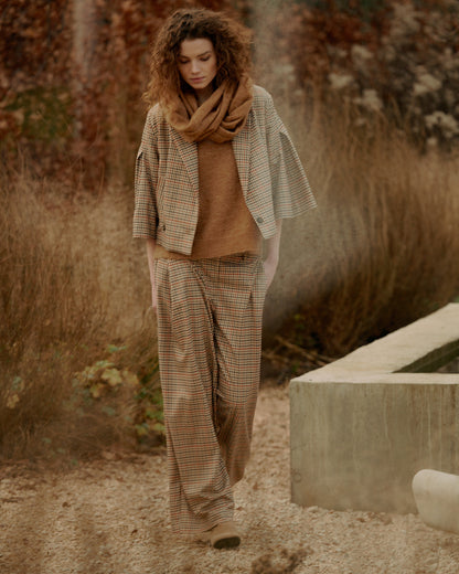 Summum Check Goji Berry Trousers Multicolour
