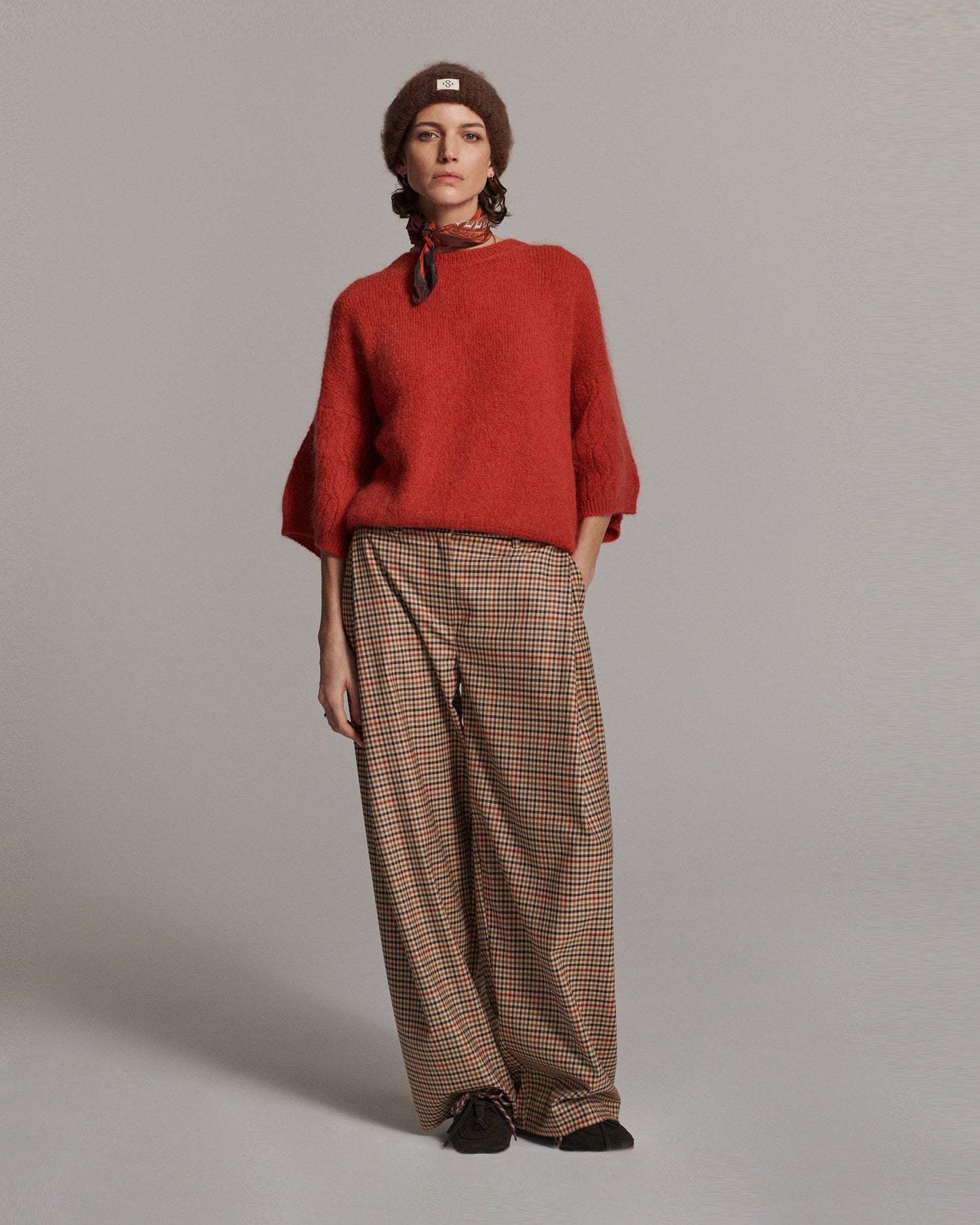 Summum Sweater Mohair Wool Blend Knit Top Goji Berry