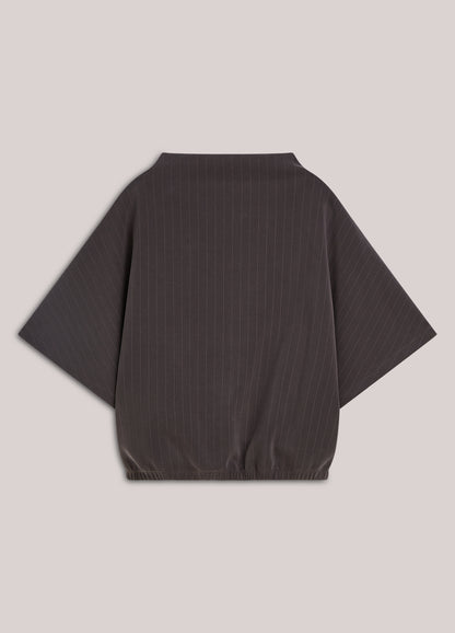 Summum Top Pinstripe Scuba Dark Chocolate