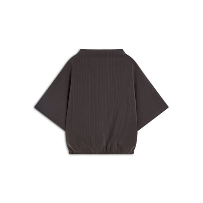 Summum Top Pinstripe Scuba Dark Chocolate