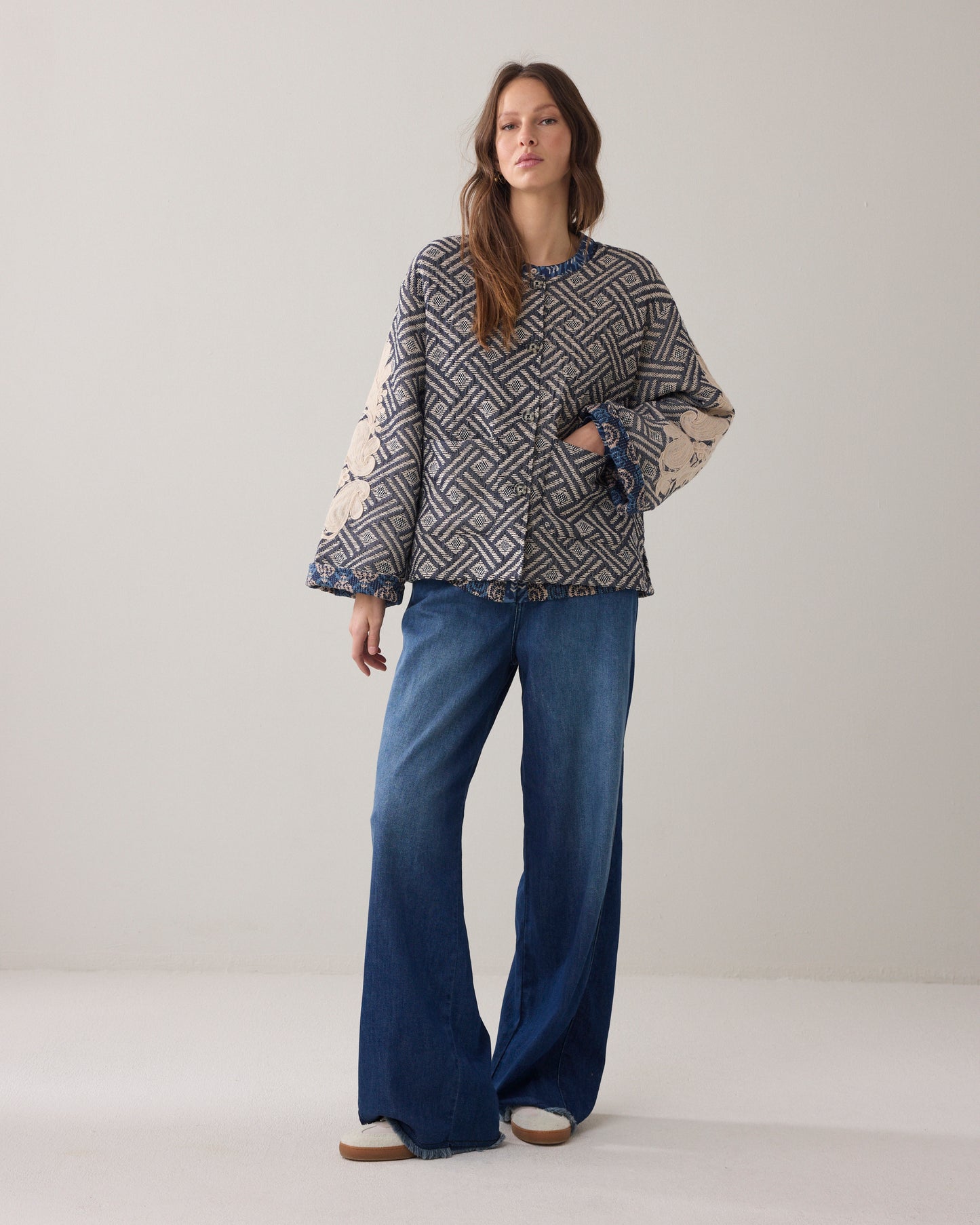 Summum Jacket Blue Jacquard