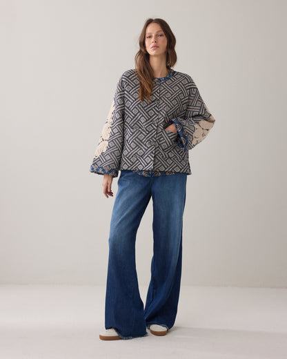 Summum Jacket Blue Jacquard