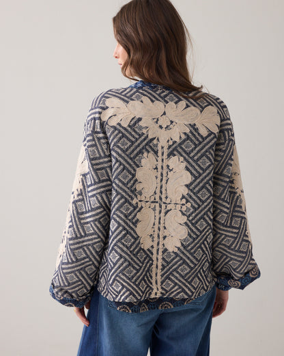 Summum Jacket Blue Jacquard