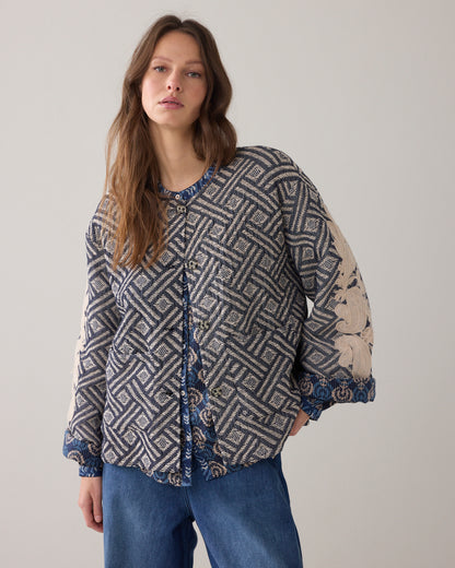 Summum Jacket Blue Jacquard