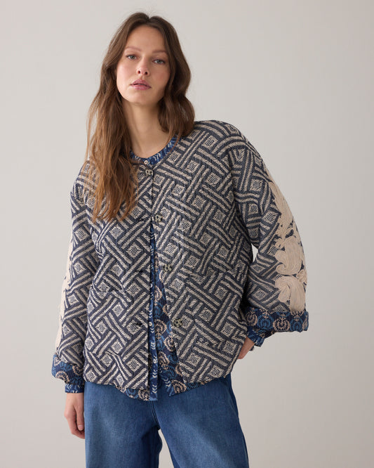 Summum Jacket Blue Jacquard