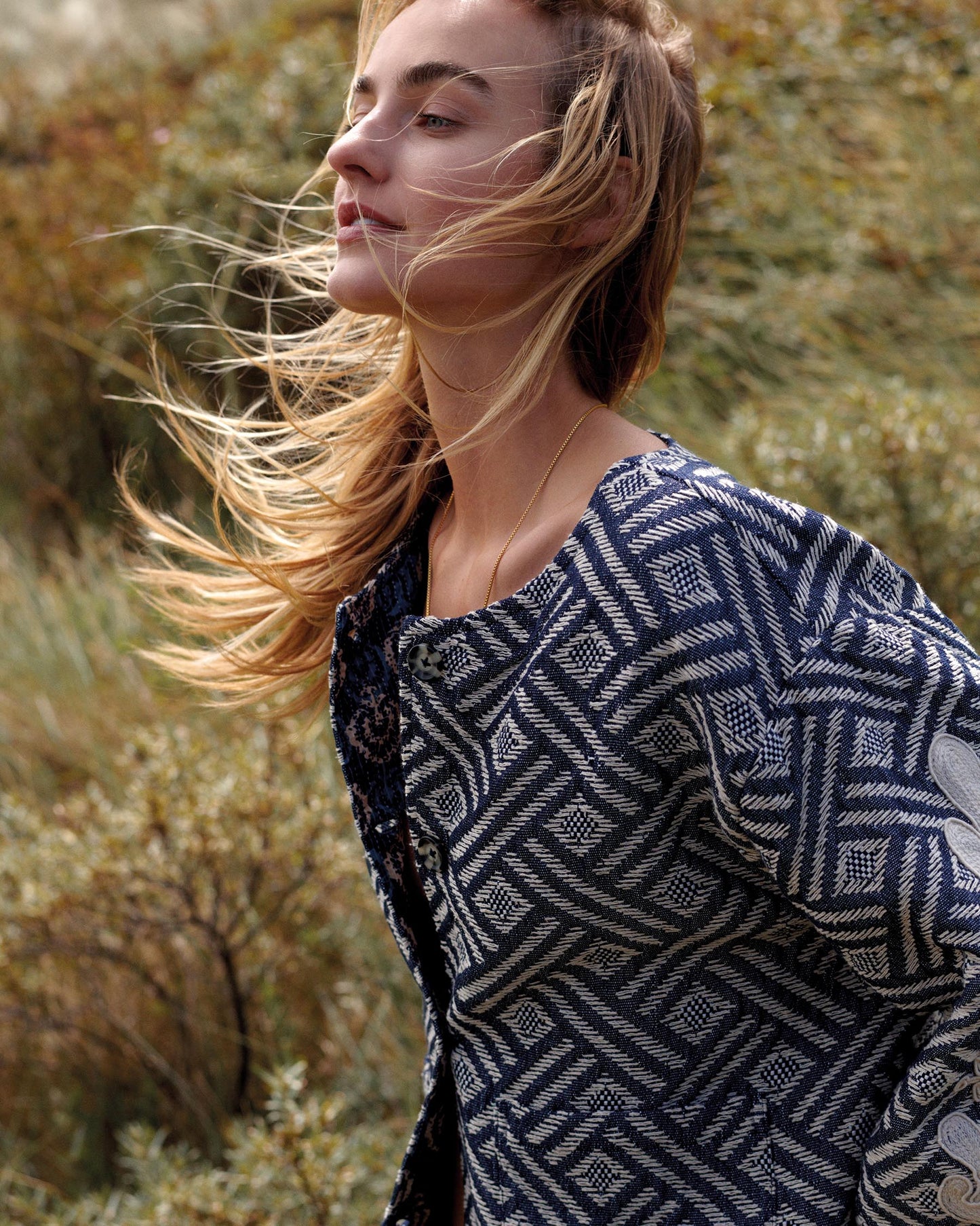 Summum Jacket Blue Jacquard