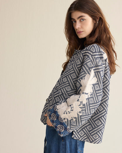 Summum Jacket Blue Jacquard
