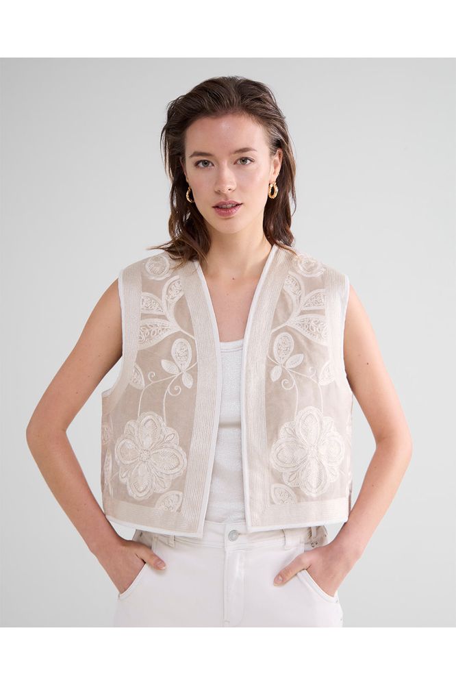 AW24 SUMMUM Embroidered Gilet