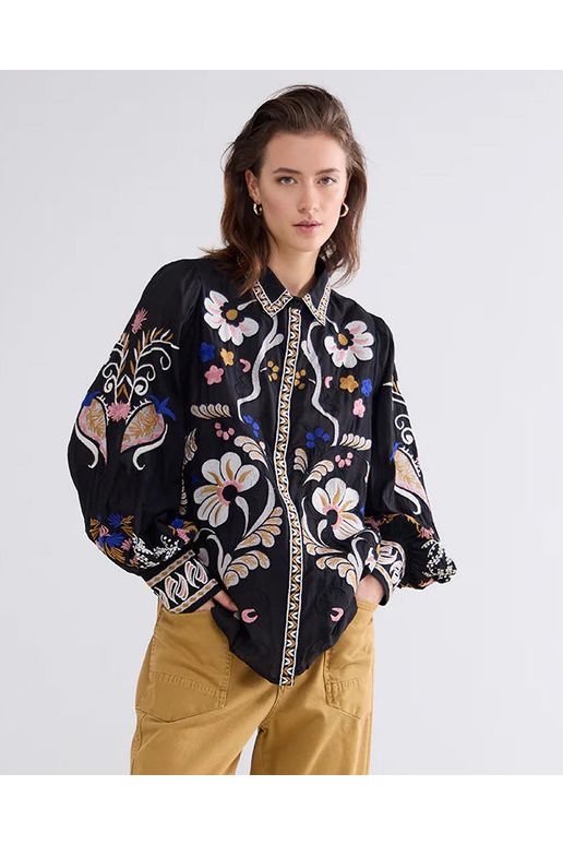 AW24 SUMMUM Voile Embroidered Blouse