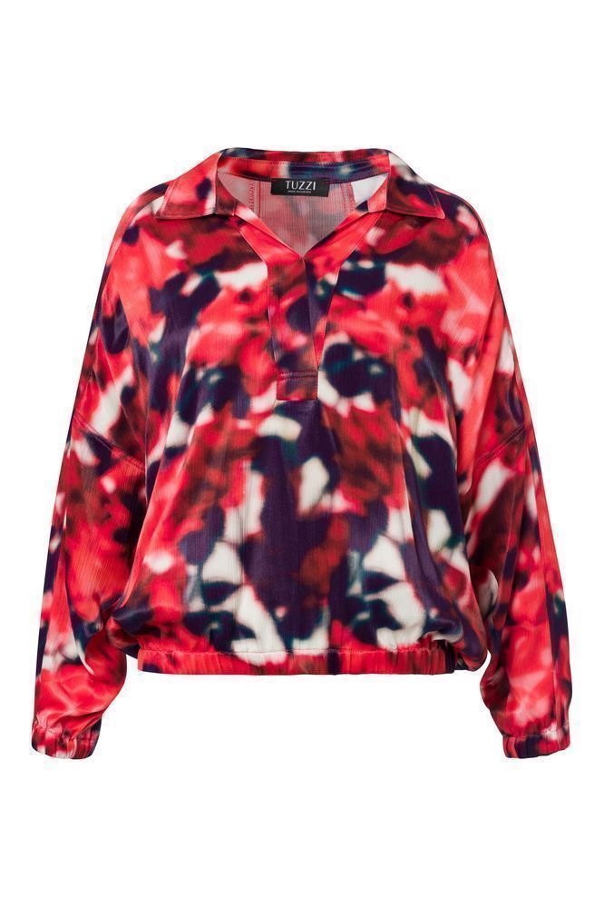 Tuzzi Red Print Blouse
