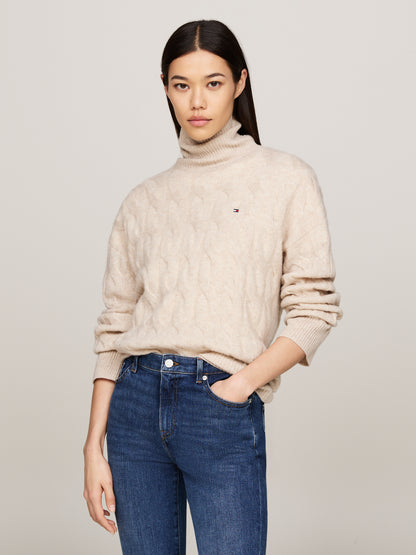 AW24 TH Soft Wool Roll-Neck Sweater