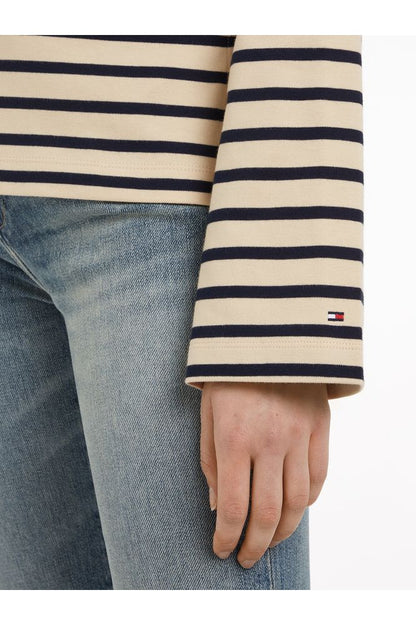 AW24 TH Button Stripe C-Neck