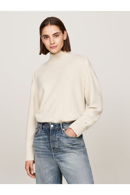 AW24 TH Wool Mockneck Sweater