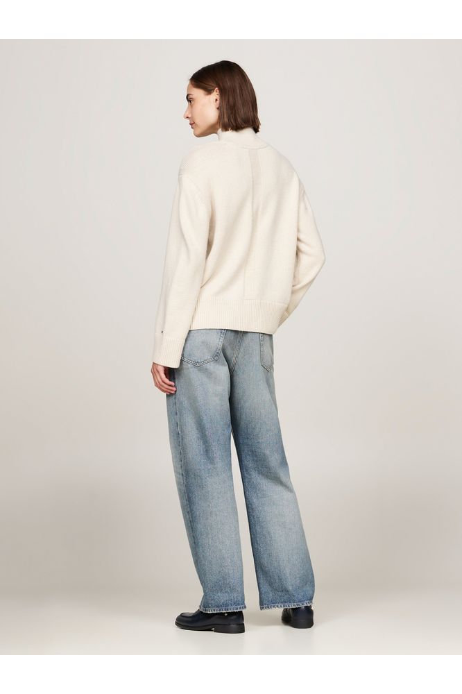 AW24 TH Wool Mockneck Sweater