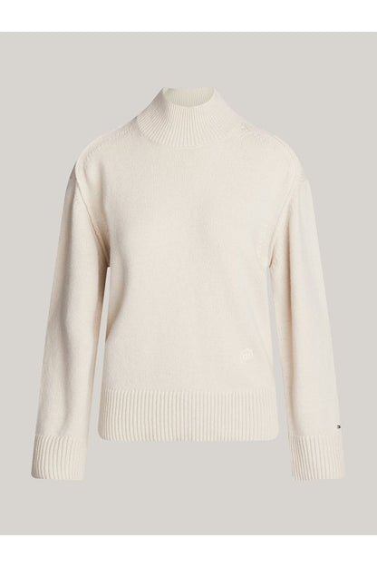 AW24 TH Wool Mockneck Sweater