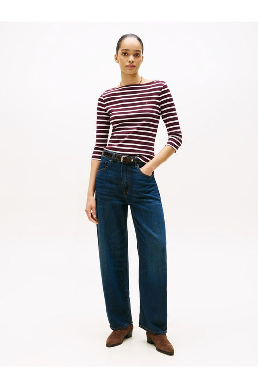 Tommy Hilfiger Burgandy Cody Boat-Nk T-Shirt