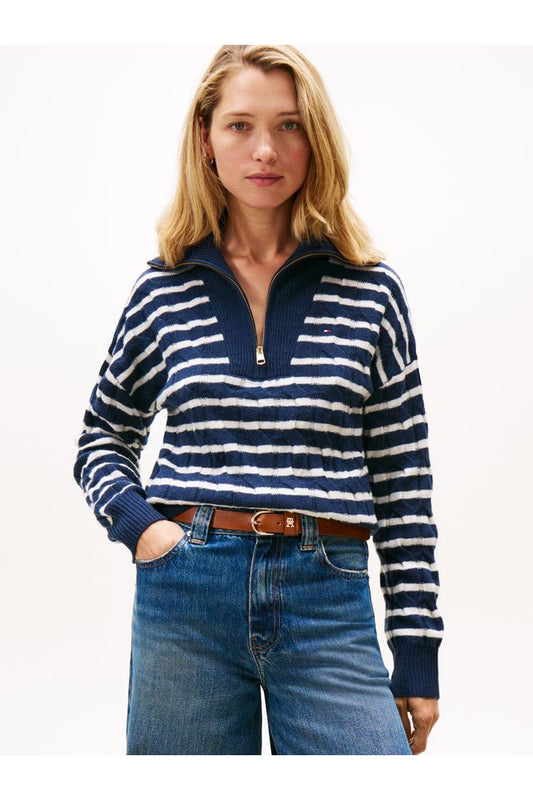 Tommy Hilfiger Soft Wool Half Zip Sweater