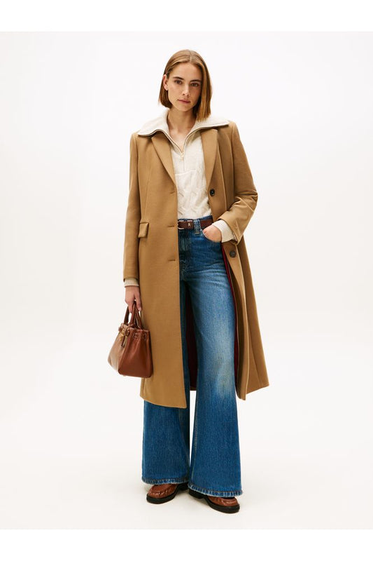 Tommy Hilfiger Brown Classic Wool Coat