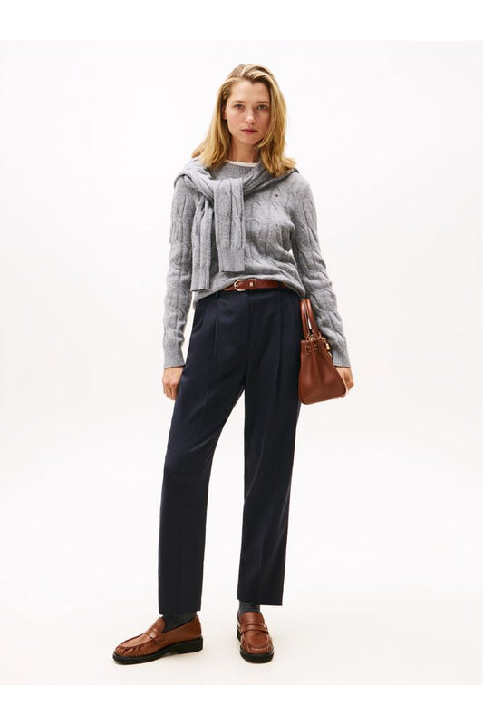 Tommy Hilfiger Mid Grey Cable Pullover