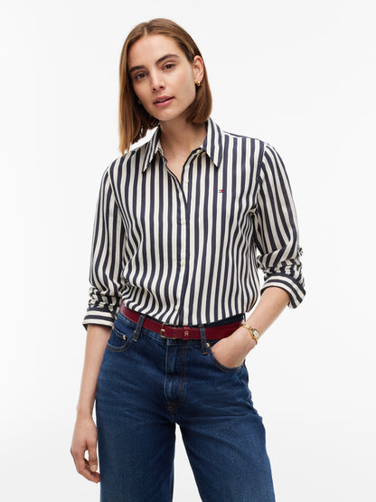 Tommy Hilfiger Stripe Shirt Dark Blue